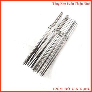 Set 10 Que Xiên Nướng Thịt Inox cao cấp