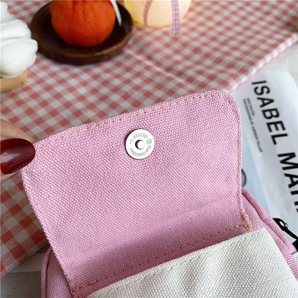 Túi Xách Canvas Cotton Phối Màu Tương Phản In Họa Tiết Hoạt Hình