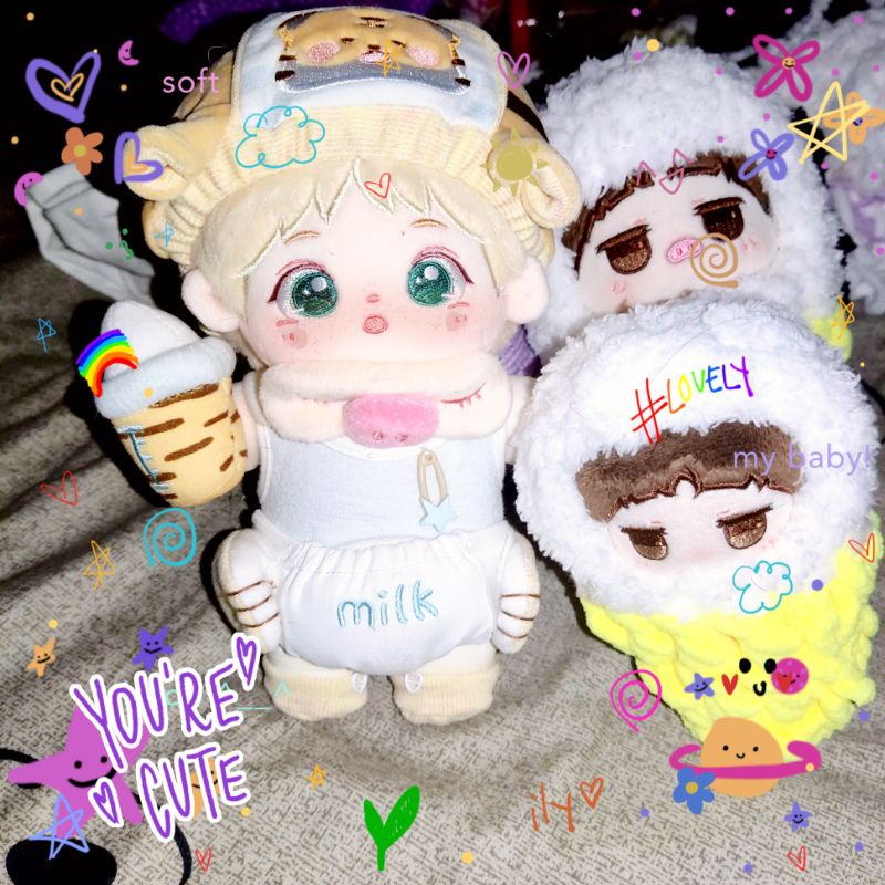 Có Sẵn Outfit Doll 10cm/15cm Túi Ngủ Ice-cream