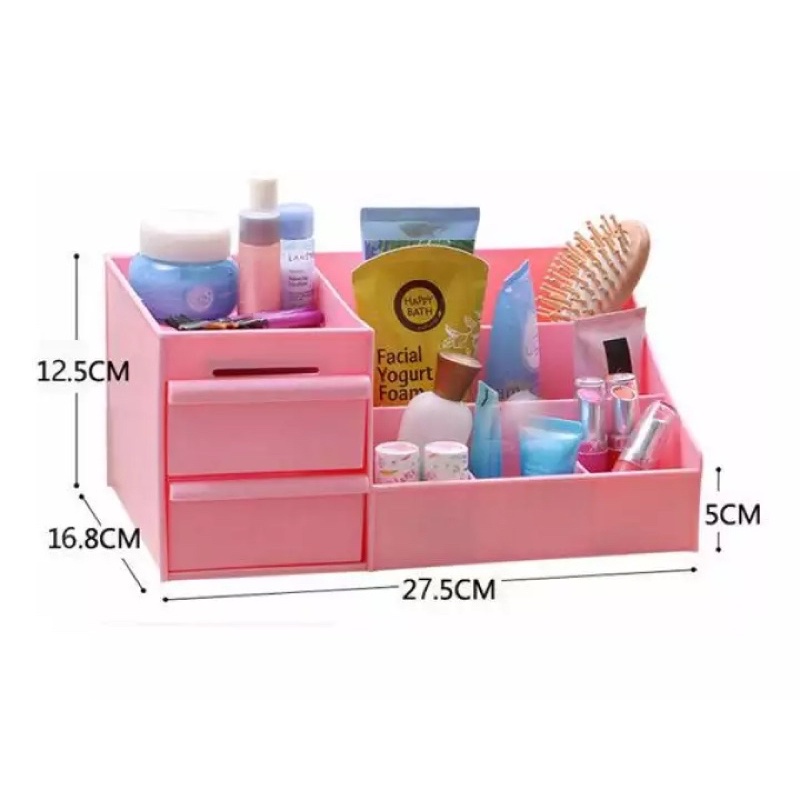 Kệ đựng mỹ phẩm 2 ngăn kéo,Kệ để đồ dùng học tập nhựa cao cấp