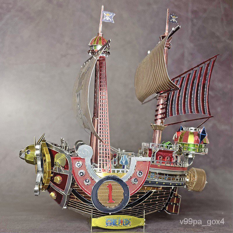 VNTMô hình 3D kim loại tàu Thousand Sunny băng hải tặc mũ rơm Luffy phim One Piece, Mô hình lắp ráp 3D thép - Chưa Lắp