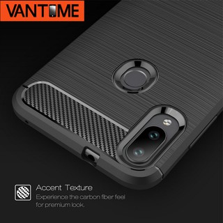 Ốp điện thoại chống sốc thiết kế mỏng phủ sợi carbon dành cho Samsung Galaxy M20
