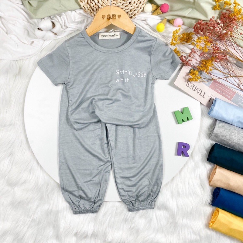 Bộ thun lạnh quần dài alibaba hàng Minky mom loại 1