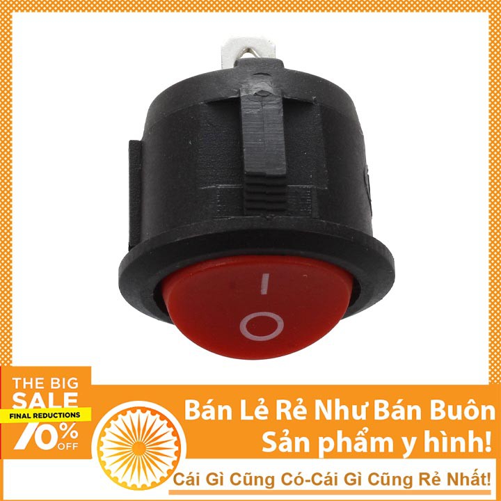 Công Tắc Bập Bênh Tròn Loại To 20mm KCD1-105 6A/250V 2 Chân 2 Chế Độ ON-OFF DHCNHN