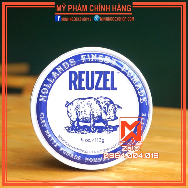 Sáp vuốt tóc REUZEL CLAY MATTE 35 - 113 - 340g chính hãng