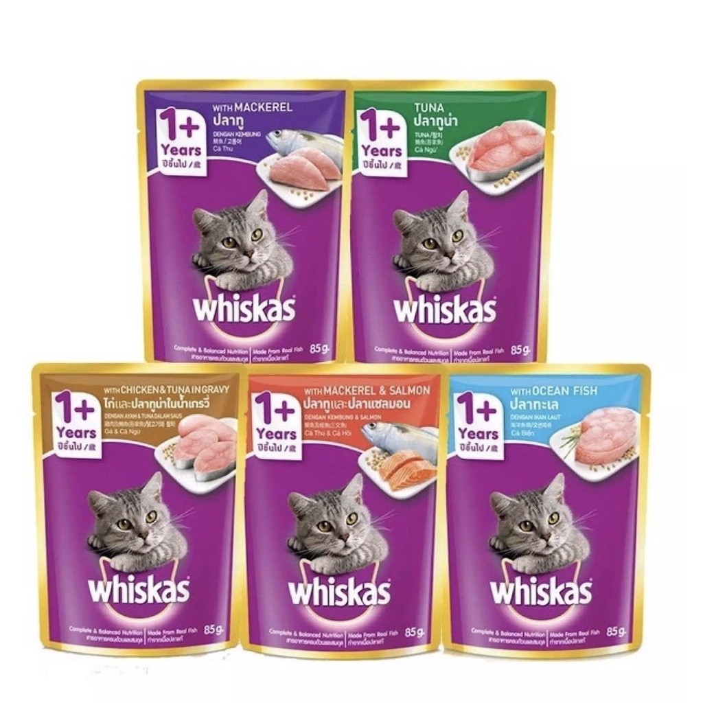 Pate Whiskas cho mèo gói 80g, thức ăn ướt cho mèo con, mèo trưởng thành
