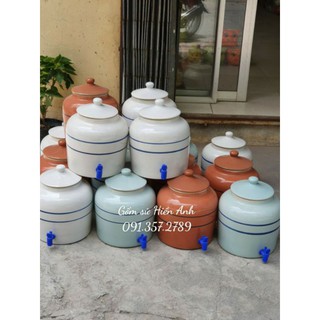 Bình nước gốm sứ Bát Tràng loại 8 lít