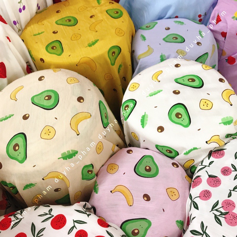 🥑VẢI TƠ PHÁP HÌNH BƠ CHUỐI CUTE🥑