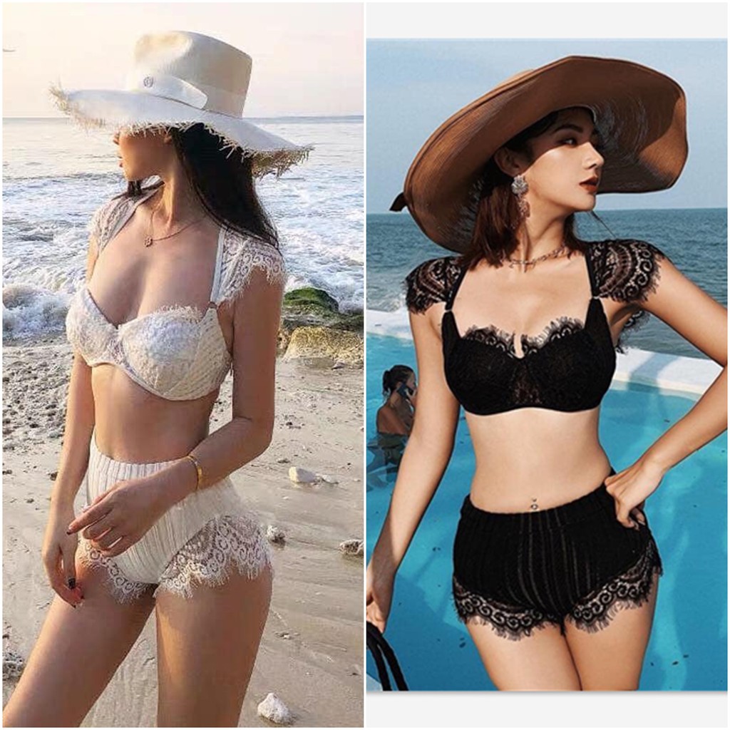 Bikini đồ bơi nữ pha ren xinh xắn - Hàng Quảng Châu cao cấp - Ảnh thật