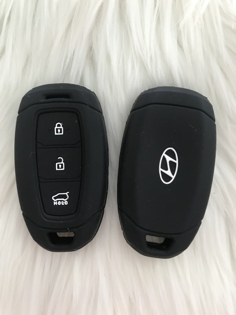 Bao Silicone bảo vệ chìa khóa thông minh Smart key Hyundai i30 Ix35 Solaris Azera Elantra Accent Santafe Verna