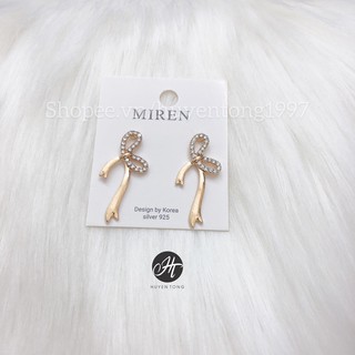 Khuyên Tai Nơ Nạm Đá Tiểu Thư