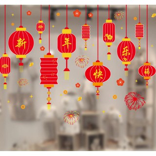 Decal tết trang trí - hít tĩnh điện năm mới