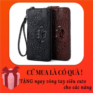 Ví cầm tay, clutch cầm tay nam vân cá sấu