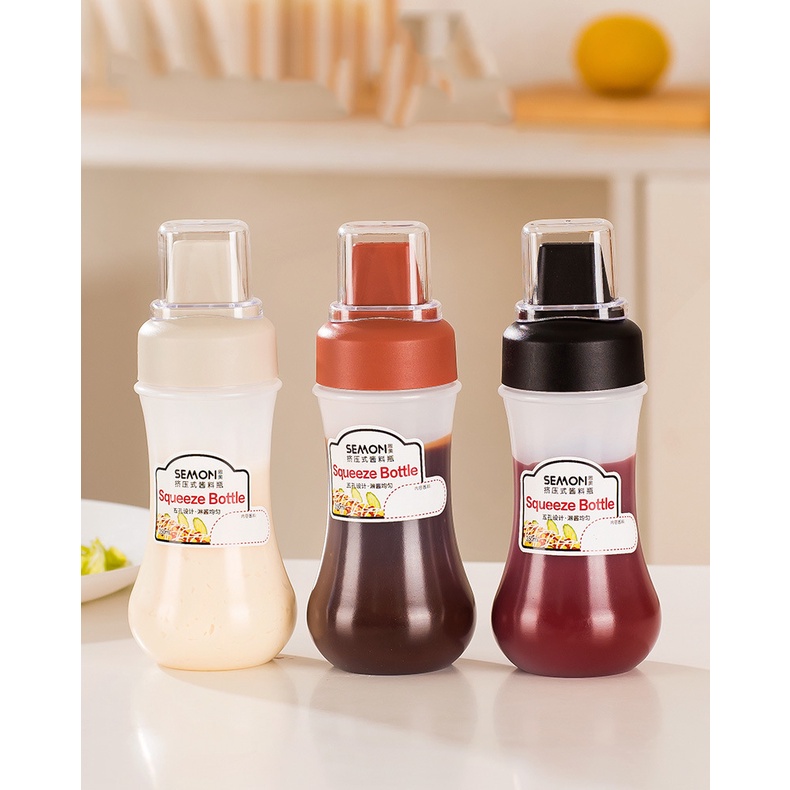 Chai Nhựa Dạng Bóp Đựng Nước Sốt Cà Chua Salad Tiện Lợi Cho Nhà Bếp