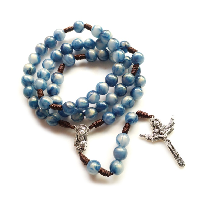 Vòng cổ chuỗi hạt mặt hình thánh giá cổ điển độc đáo