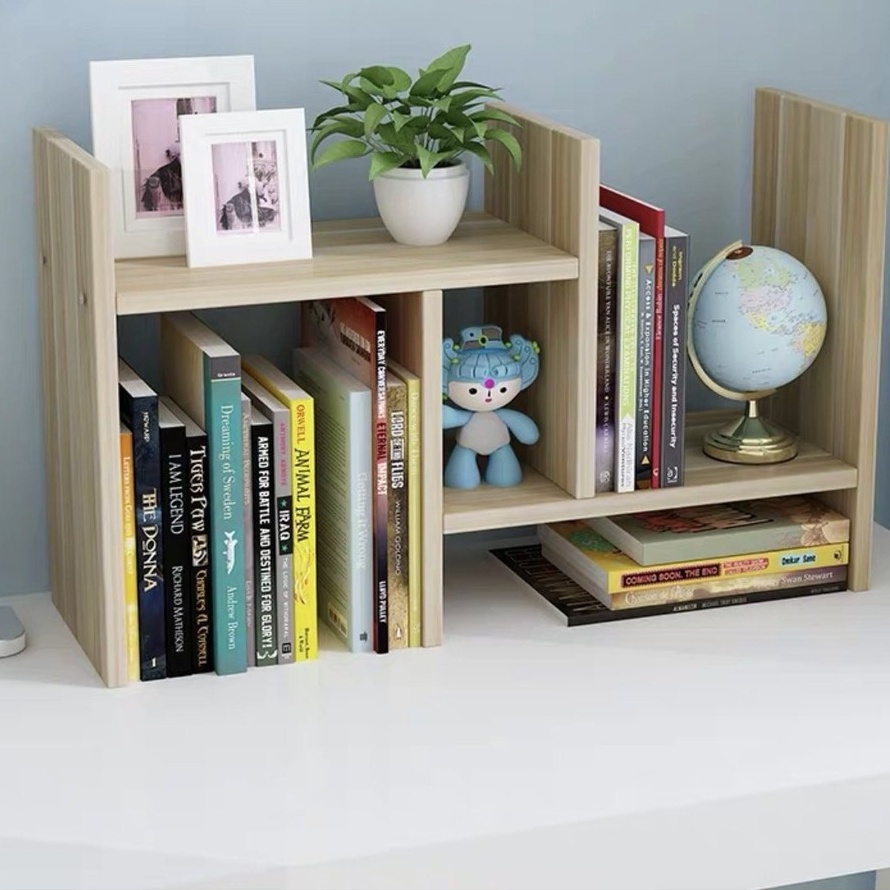 Kệ sách gỗ mini để bàn làm việc lắp ghép đa năng bảo hành chính hãng