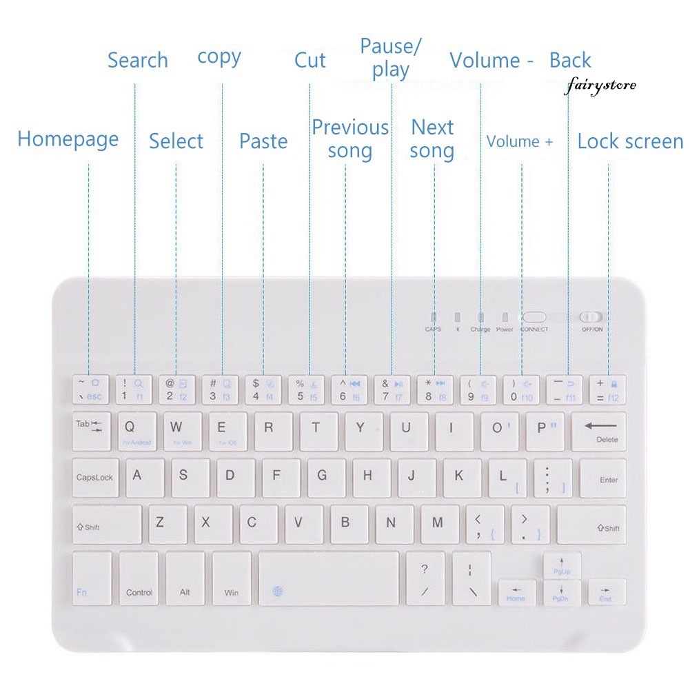 Bàn Phím Không Dây Kết Nối Bluetooth Cho Ipad Phone Tablet