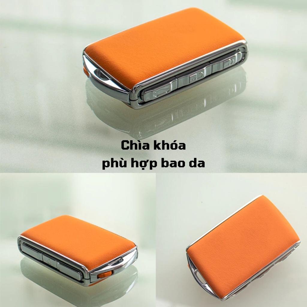 Bao da móc khoá bọc ốp chìa khóa xe ô tô Volvo S60 S90 XC40 XC60 XC90 V60 V90, da bò, nhiều màu, khâu thủ công Volvo1