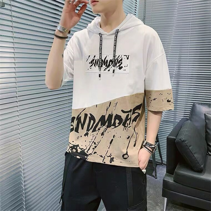 Áo Hoodie Tay Ngắn Thời Trang Phong Cách Hàn Quốc Cho Nam Size M-3Xl | BigBuy360 - bigbuy360.vn
