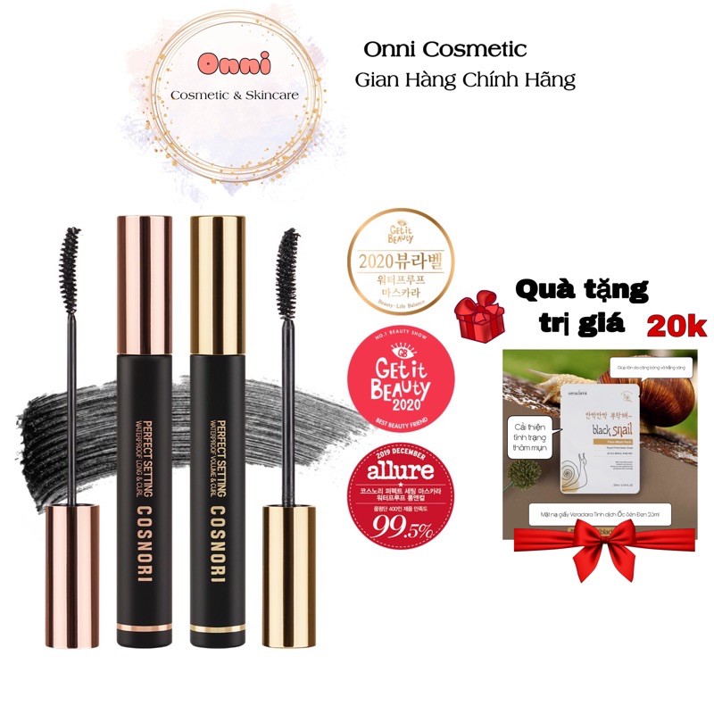 Mascara Chuốt mi Chống nước làm dày, dài và cong mi Cosnori Perfect Setting Mascara Waterproof 7ml | BigBuy360 - bigbuy360.vn