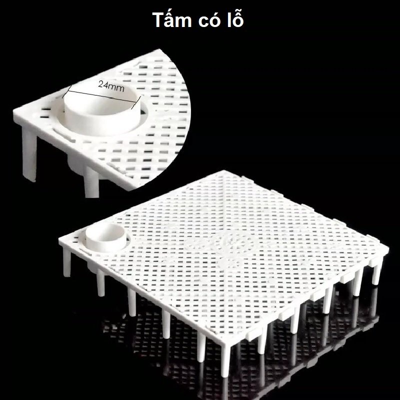Vỉ nhựa lọc đáy hồ cá Taiwan 14x14 cm