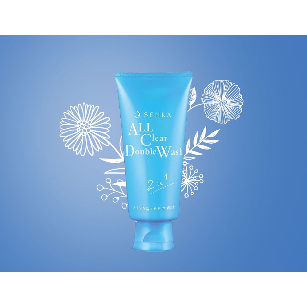 Sữa Rửa Mặt Tẩy Trang Senka Làm Sạch Bụi Bẩn Double Wash 2In1 120g