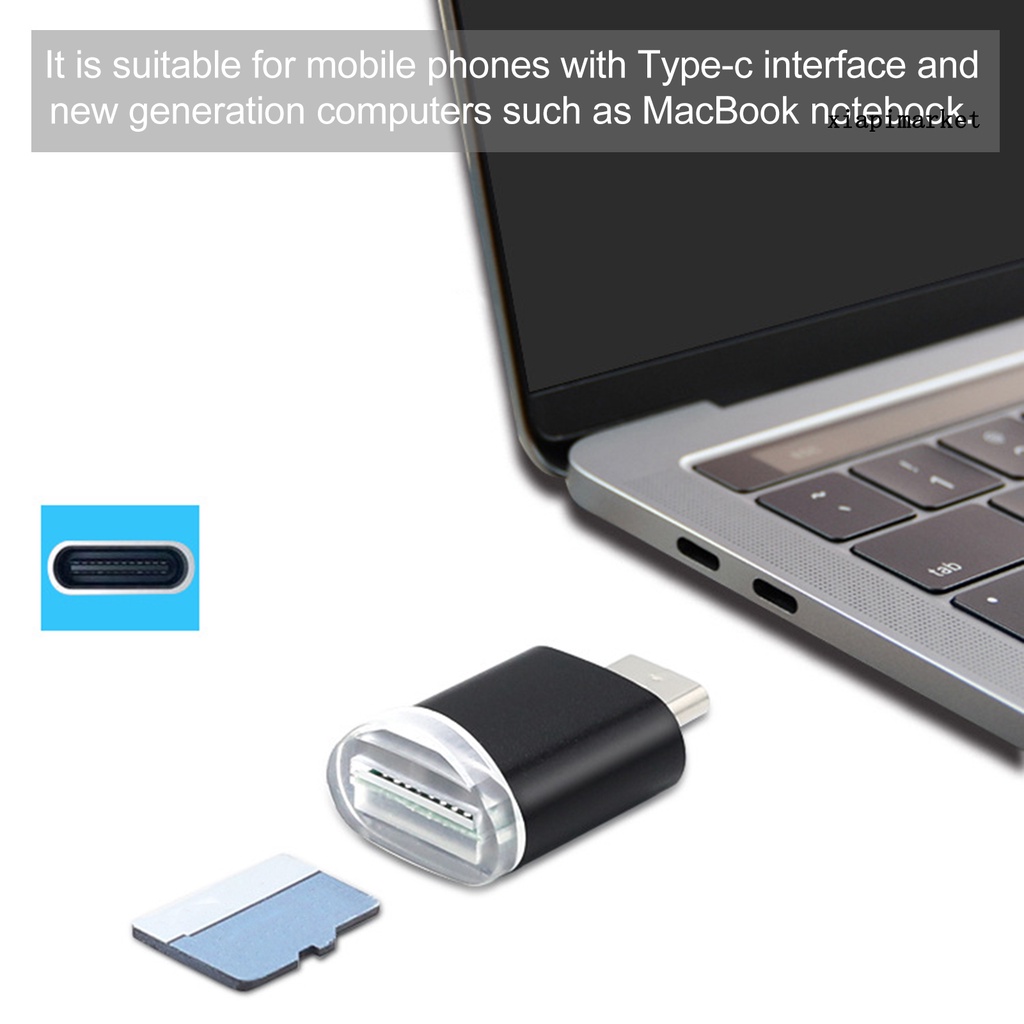 LOP_Mini Portable Type-c OTG Adapter High Speed Aluminum Alloy Memory Card Reader