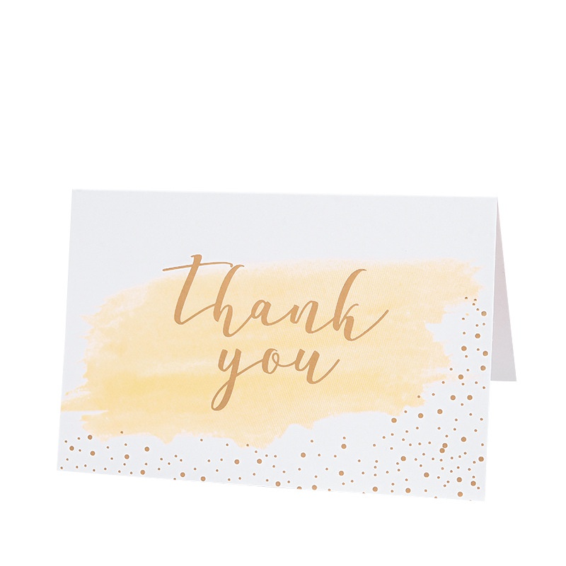 6pcs/set Watercolor Dot Thank You Greeting Card Postcard festival Party supplies Stationery