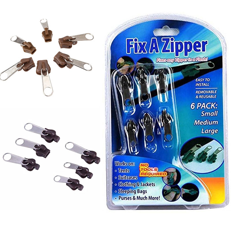 Set 6 Khóa Kéo Thay Thế Với 3 Kích Cỡ Khác Nhau