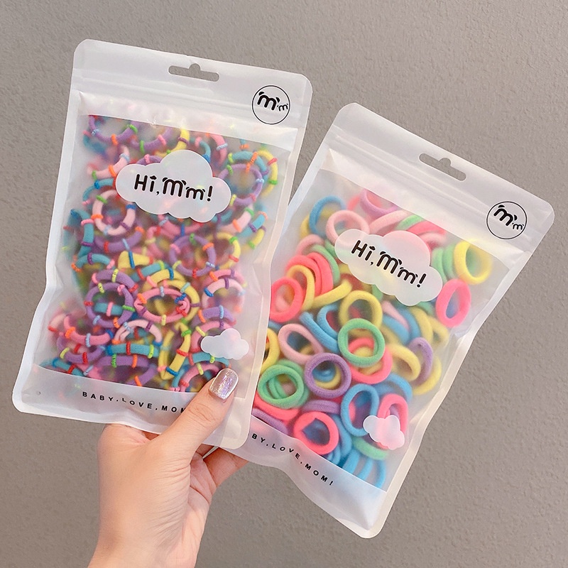 Set 100 dây chun buộc tóc dày dặn xinh xắn - UniLabel