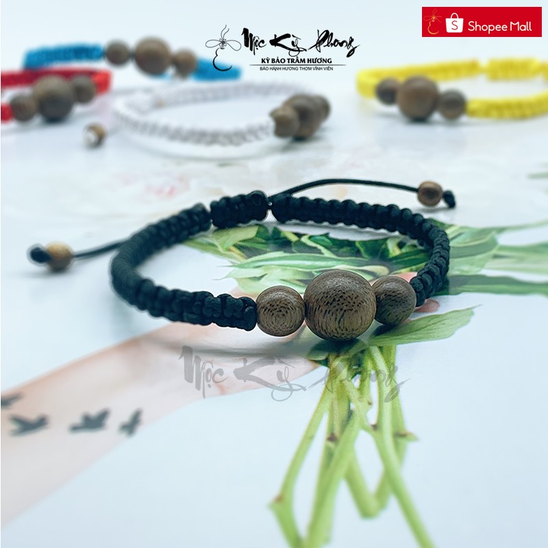Mệnh Kim - Vòng Tay Handmade Mix 3 Hạt Trầm Hương Tự Nhiên Mộc Kỳ Phong