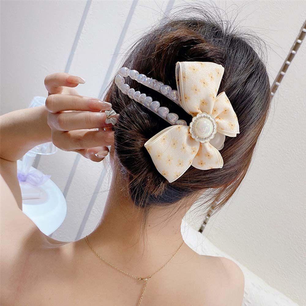 Kẹp Tóc Nơ Lưới Cỡ Lớn Thời Trang Xuân Hè Cho Nữ