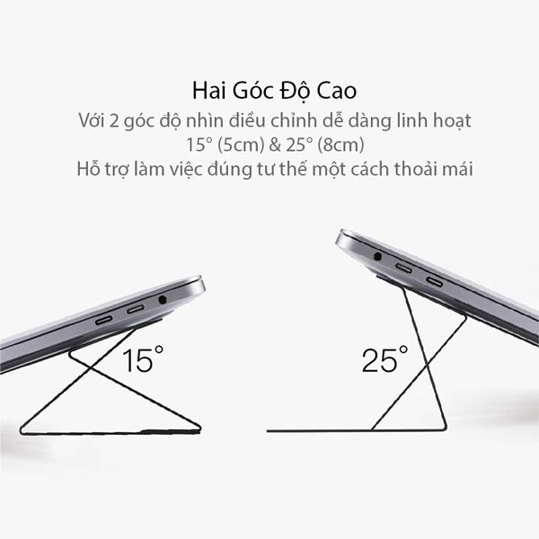 Đế Nâng Laptop Siêu Mỏng Moft Laptop Stand Universal, Dùng Cho Tất Cả Các Dòng Laptop Từ 11 ~ 17 inch, Mỏng Như Vô Hình