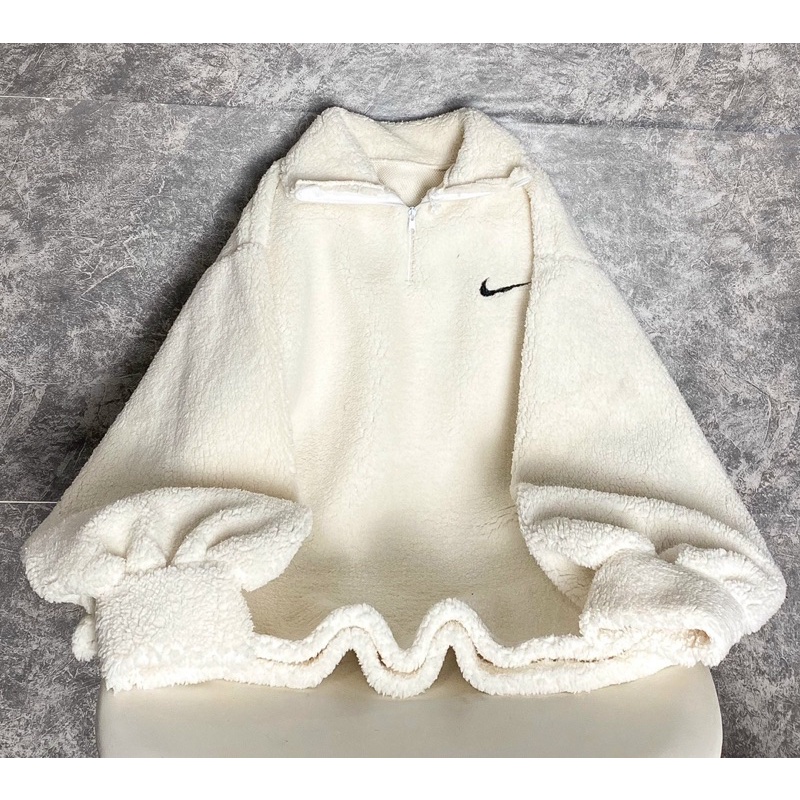 Áo khoác lông mềm logo Ni-ke unisex nam/nữ (ảnh thật_annstore)