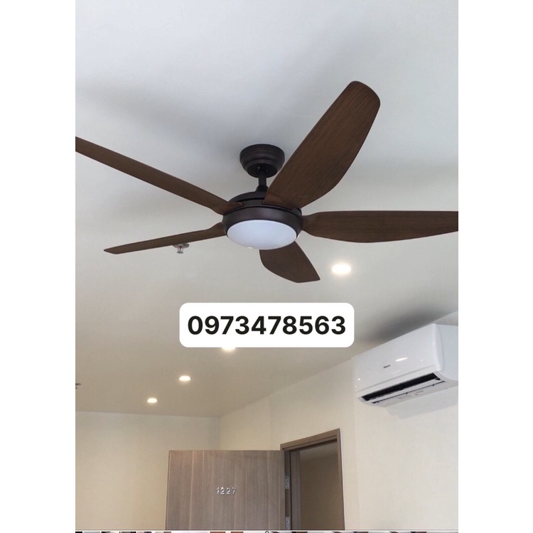 Quạt trần đèn sải cánh dài có remote từ xa đảo ngược chiều,chạy siêu êm đèn cực sáng