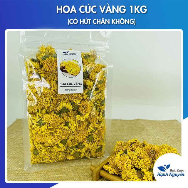 1kg Hoa Cúc Vàng Nguyên Bông (Có hút chân không bảo quản)