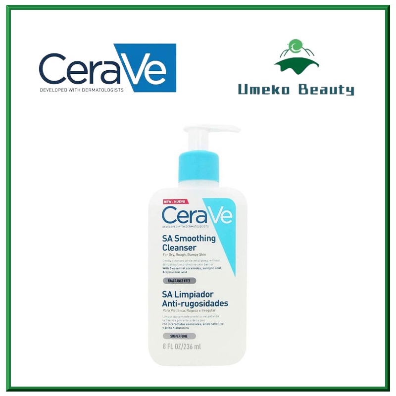 Sữa rửa mặt cerave smoothing cleanser 236ml Da Dầu Mụn Tẩy da chết nhẹ nhàng Giảm mụn đầu đen Kiềm dầu Dưỡng ẩm da Thu nhỏ lỗ chân lông