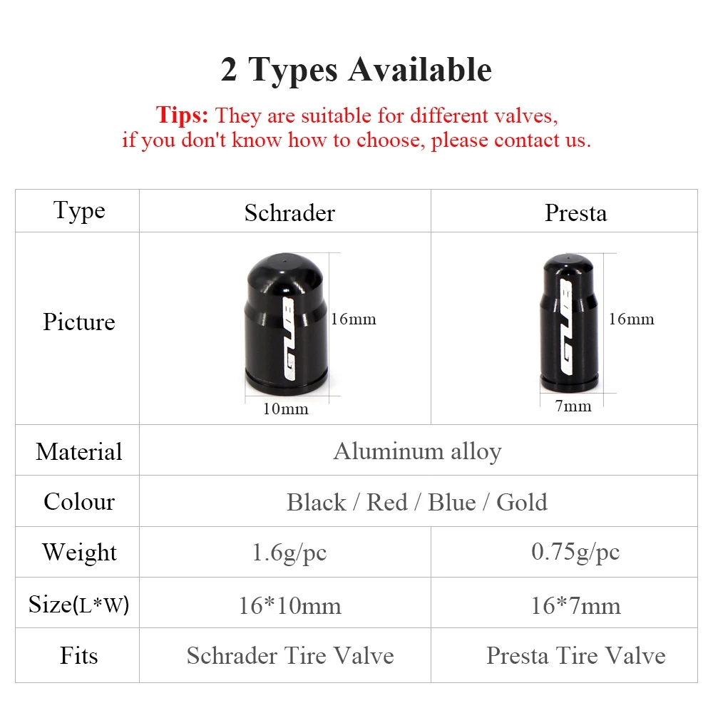 Set 2 Nắp Van Bánh Xe Đạp Bằng Nhôm Kèm Đai Ốc Chân Không Chuyên Dụng