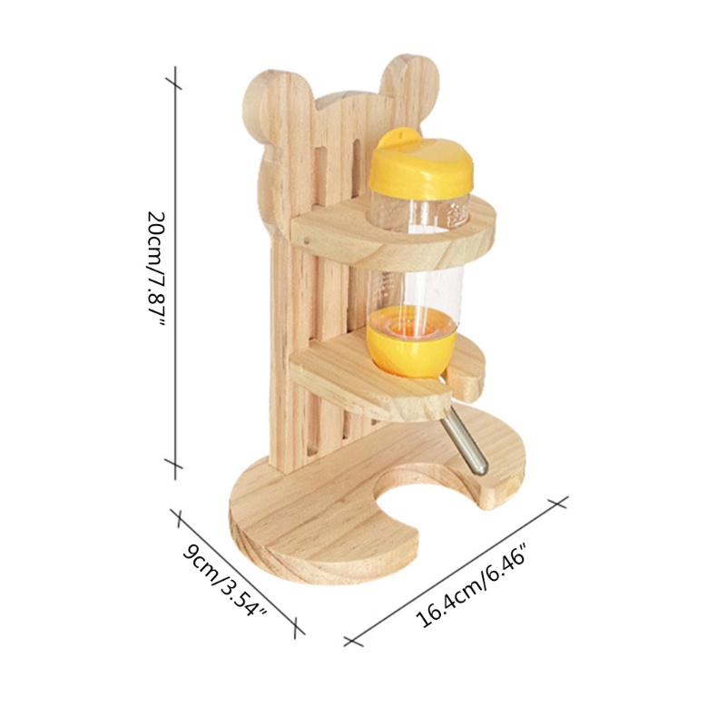 Giá đỡ bình nước bằng gỗ có thể điều chỉnh dành cho chuột hamster