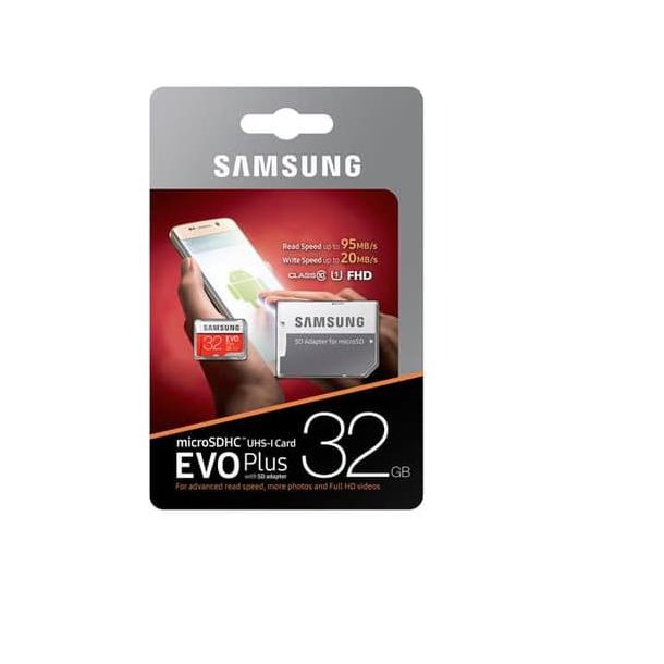 Bộ Chuyển Đổi Microsdhc Uhs-I Class 10 + Thẻ Nhớ Sd Samsung Evo Plus 32gb