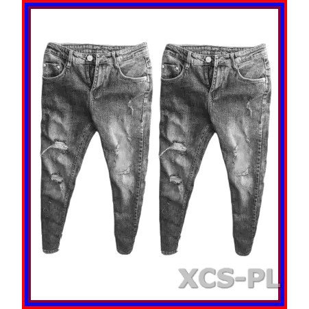 Quần jean nam rách cao cấp xám ms 2015 không xù lông, không ra màu, chất giãn tốt 2015-T3.1