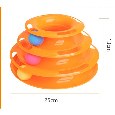 Đồ Chơi Cho Mèo Tháp Bóng 3 Tầng I Đồ Chơi Cho Mèo ( KPETMART)