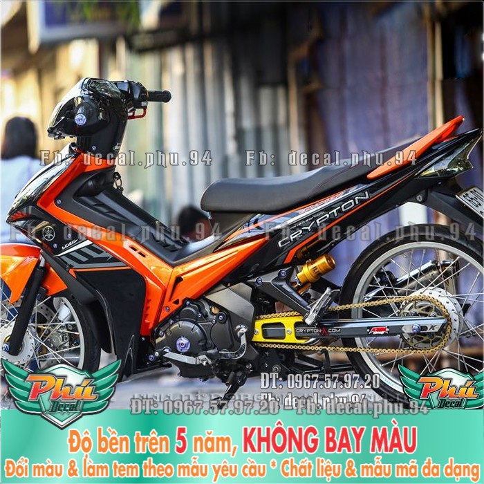 Tem rời EX 135 2006-2010 crypton cam đen (P) -1