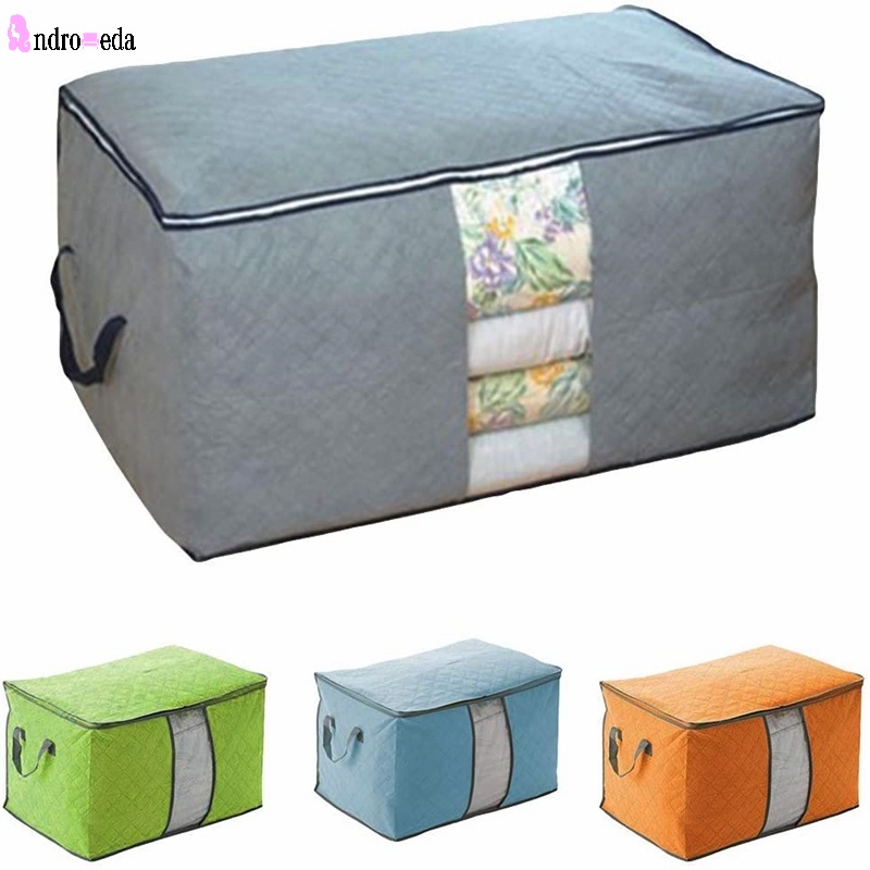 1 Túi Đựng Chăn Mền Chống Bụi Bằng Vải Không Dệt Cỡ Lớn 60x42x35cm Có Thể Gấp Gọn