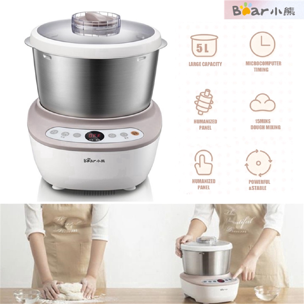 5L điện tự động trộn bột lên men kneading máy thép không gỉ bánh mì Maker