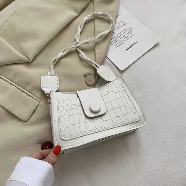 TÚI KẸP NÁCH, TÚI ĐEO VAI CÚC GỖ HÀNG CHUẨN ĐẸP HOT TREND CÓ NGĂN KÉO KHOÁ BH494