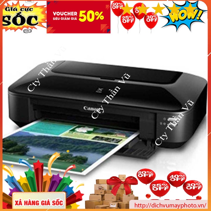Máy in phun màu mới 100% canon ix6770 A3 hàng chuẩn bền đầy đủ chỉ việc sử dụng có bao test bảo hành INECO