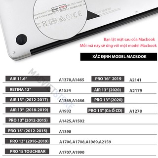 Combo Case Macbook + Phủ Phím, Nút chống bụi + Kẹp Chống Gẫy Sạc