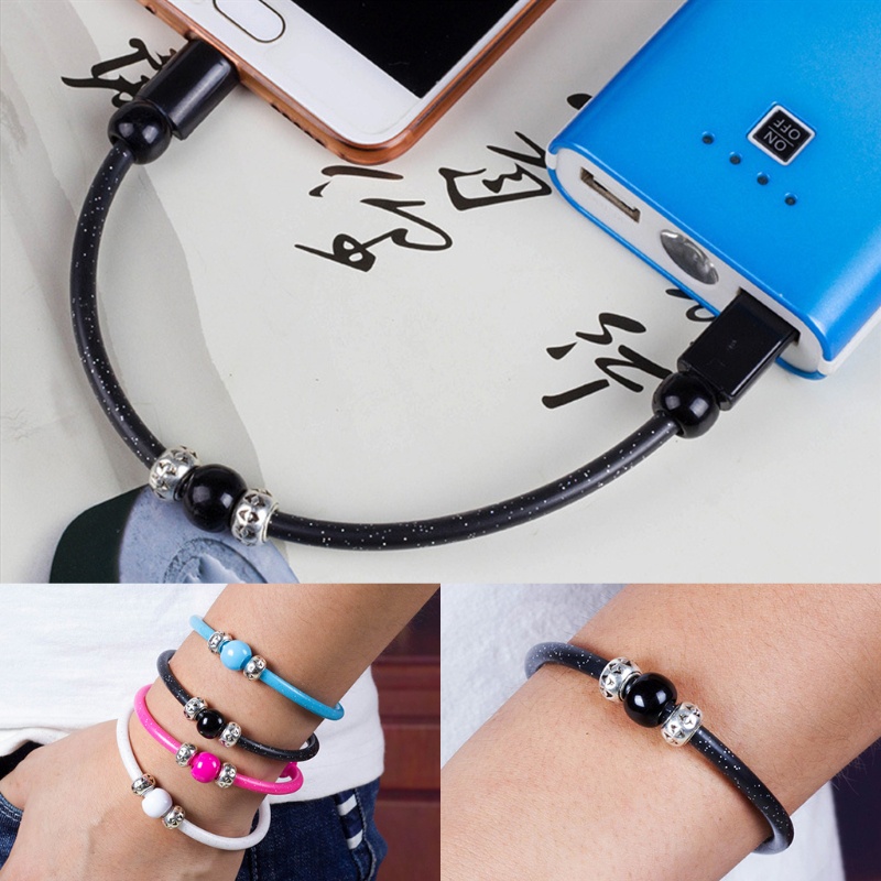 Cáp Sạc Truyền Dữ Liệu USB Type C Thiết Kế Dạng Vòng Đeo Tay Thời Trang Cho Điện Thoại Android