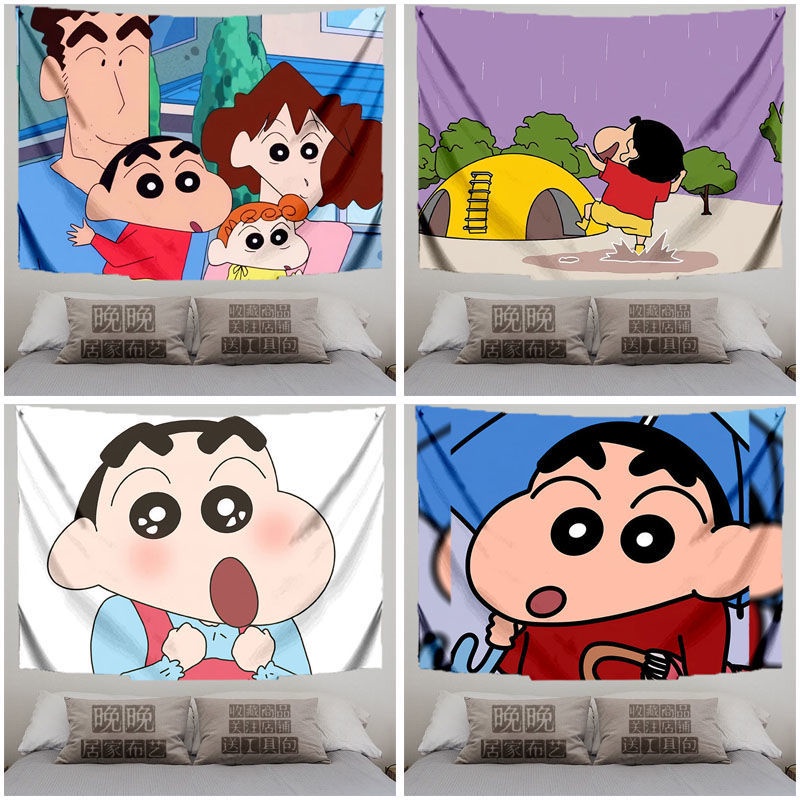 Thảm Vải Treo Tường In Hình Shin-Chan Trang Trí Phòng Học Sinh